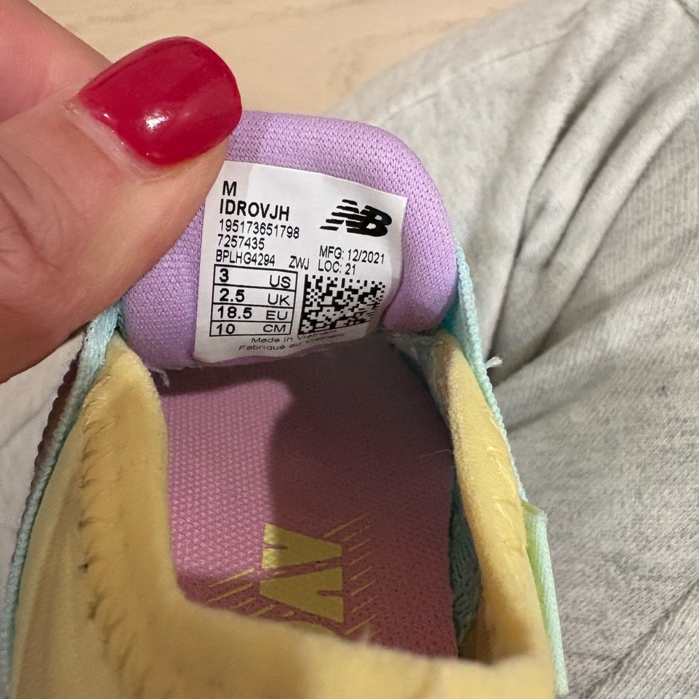 New Balance Kids' Sneakers - Purple, Yellow, Green